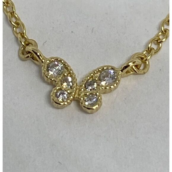 Aqua VCF064032YCY18 Small Embellished Butterfly Pendant Necklace MSRP $116 JW67 - Picture 4 of 4